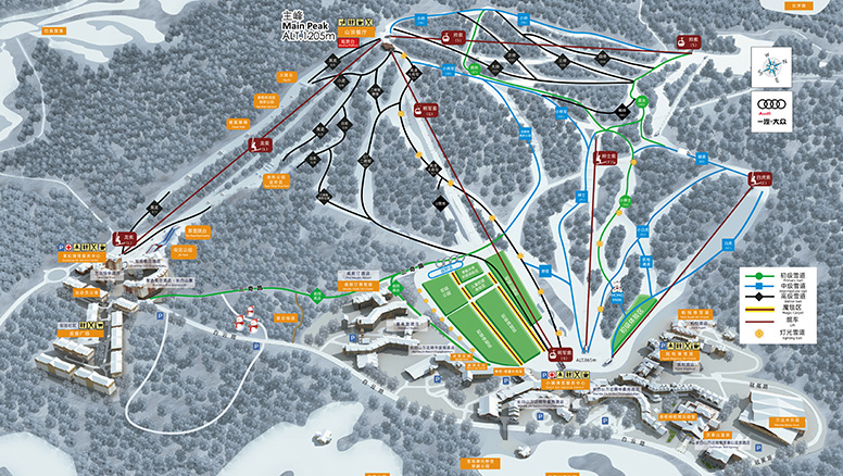 Wanda Changbaishan Resort piste map